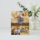 シンプル秋の感謝祭ファミリー |写真のコラージュ シーズンポストカード (スタンド正面)