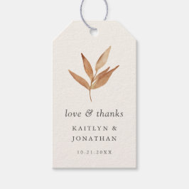 シンプル秋の結婚式エレガントギフトラベル ギフトタグ