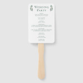 シンプル秋の結婚式プログラム ハンドファン (裏面)