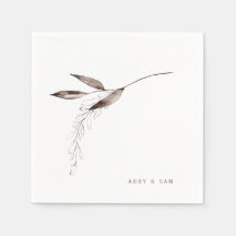 シンプル秋の葉の結婚カップル名カクテル