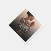 シンプル秋エレガントインラブフォトブライダルシャワー スタンダードカクテルナプキン (角)