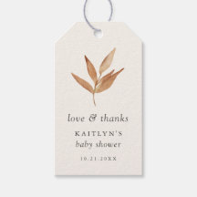 シンプル秋エレガントベビーシャワーメッセージカード