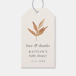 シンプル秋エレガントベビーシャワーメッセージカード ギフトタグ