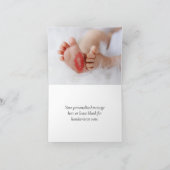 シンプル秋スクリプト | 焦げたオレンジ色のハート写真 サンキューカード (内部)