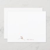 シンプル秋ミニマリスト葉名前をカスタムする (正面/裏面)