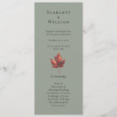 シンプル秋ミニマルセージグリーン結婚ズ プログラム (正面)