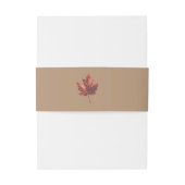 シンプル秋ミニマルリーフテラコッタ結婚ス 招待状ベリーバンド (裏面例)