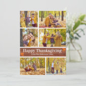 シンプル秋モダン感謝祭の家族写真 シーズンカード (スタンド正面)