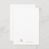 シンプル秋リーフ空白の名前をカスタムするありがとう サンキューカード (正面/裏面)