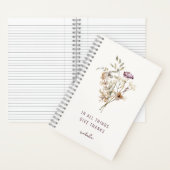 シンプル秋ワイルドフラワーブーケ感謝ジャーナル ノートブック (内側)