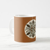 シンプル秋季コーヒーマグ | ブラウン&タン秋マグ コーヒーマグカップ (正面左)