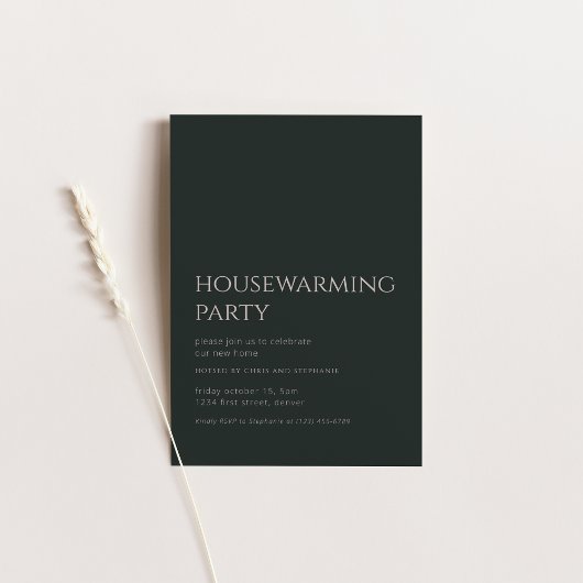 シンプル秋引っ越し祝いパーティーパーティー 招待状