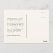 シンプル秋秋の誕生発表 ポストカード (裏面)