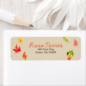 シンプル秋紅葉アドレスの戻りラベル ラベル (インサイチュ)