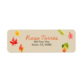 シンプル秋紅葉アドレスの戻りラベル ラベル