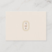 シンプル秋素朴ベージュウェディングレセプション エンクロージャーカード (裏面)