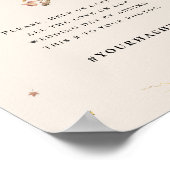 シンプル秋素朴ベージュ結婚のハッシュタグ ポスター (角)