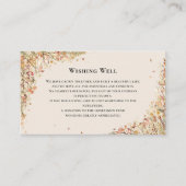 シンプル秋素朴ベージュ結婚の願い井戸 エンクロージャーカード (正面)