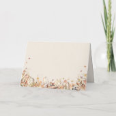 シンプル秋素朴ベージュ結婚サンキューカード サンキューカード (裏面)