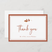 シンプル秋結婚の サンキューカード (正面/裏面)