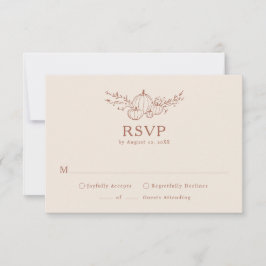 シンプル秋 出欠カード