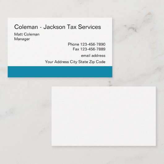 シンプル税理士サービス名刺 名刺 (正面/裏面)