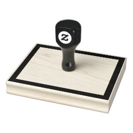 シンプル空の矩形の厚さ縁ど ラバースタンプ