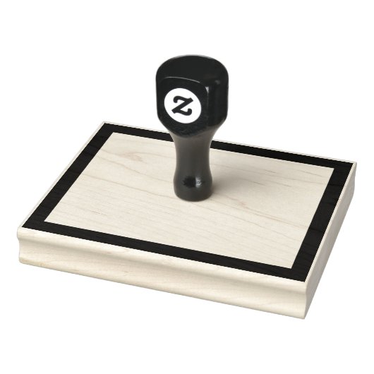 シンプル空の矩形の厚さ縁ど ラバースタンプ (スタンプ)