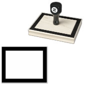 シンプル空の矩形(厚さ縁ども) ラバースタンプ (押印)