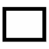 シンプル空の矩形(厚さ縁ども) ラバースタンプ (インプリント)