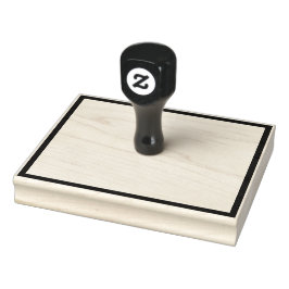 シンプル空の縁ど長方形4" x 5" ラバースタンプ