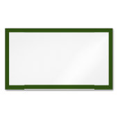 シンプル空白の白と濃い緑縁ど マグネット名刺 (正面)