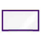 シンプル空白の白と紫王室のの縁ど マグネット名刺 (正面)