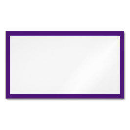 シンプル空白の白と紫王室のの縁ど マグネット名刺