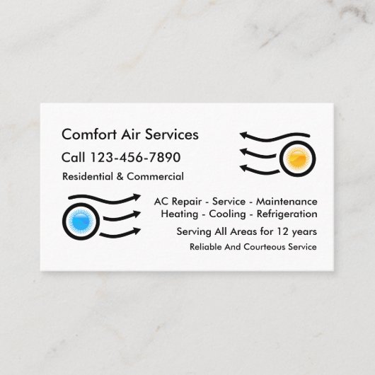 シンプル空調名刺 名刺 (正面)