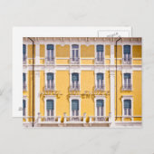 シンプル窓の黄カラフル色パターン ポストカード (正面/裏面)