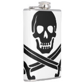 シンプル笑顔の海賊スカル フラスク (右)