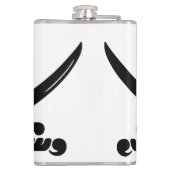 シンプル笑顔の海賊スカル フラスク (裏面)