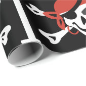 シンプル笑顔の海賊スカル ラッピングペーパー (ロールコーナー)