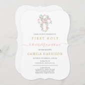 シンプル第エレガント一聖餐式 招待状 (正面/裏面)