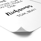 シンプル第モダン1期の誕生日マイルストーンのサイン ポスター (角)