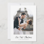 シンプル第1回クリスマス結婚発表 サンキューカード (正面)