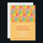 シンプル第18期招待状風船モダン 招待状<br><div class="desc">18シンプル歳の誕生日招待状バルーン書モダンタイポグラフィマイルストーンクラシックエレガントお祝いカラフル</div>