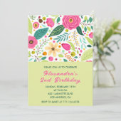 シンプル第2期招待状フローラカラフル 招待状 (スタンド正面)