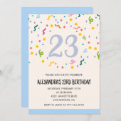 シンプル第23期招待状紙吹雪モダン 招待状 (正面/裏面)