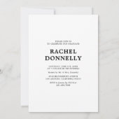 シンプル第3回写真卒業パーティー 招待状 (裏面)