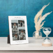 シンプル第4写真コラージュ卒業ギフト フォトプラーク (側面)