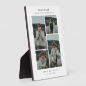 シンプル第4写真コラージュ卒業ギフト フォトプラーク (側面)