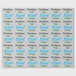 シンプル第82回誕生日包装紙 ラッピングペーパー