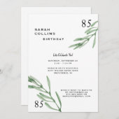 シンプル第85回誕生日パーティー招待状 招待状 (正面/裏面)